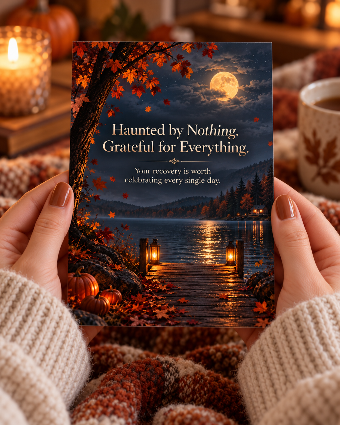 Haunted by Nothing, Grateful for Everything – Free Printable & Digital Recovery Card
