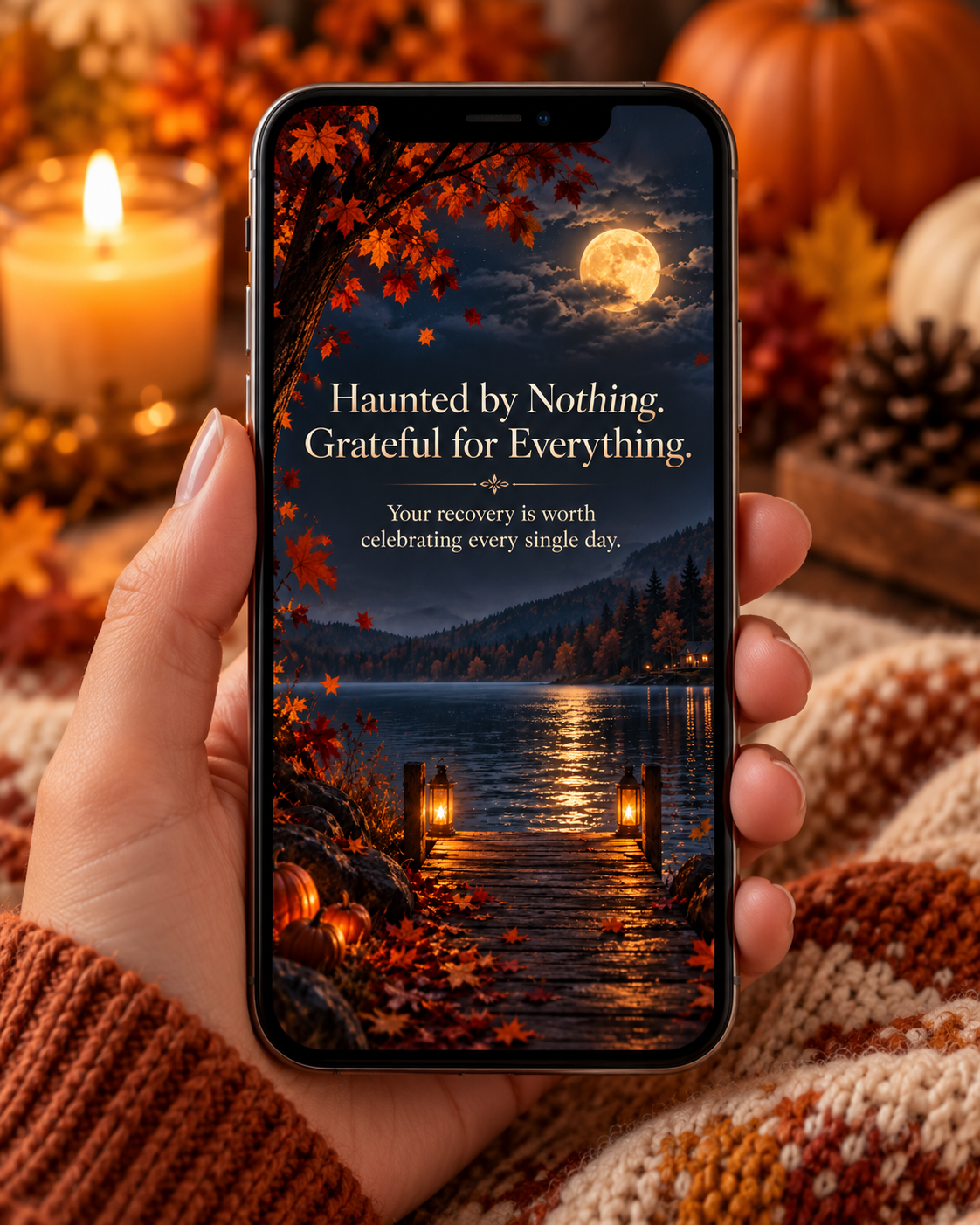 Haunted by Nothing, Grateful for Everything – Free Printable & Digital Recovery Card