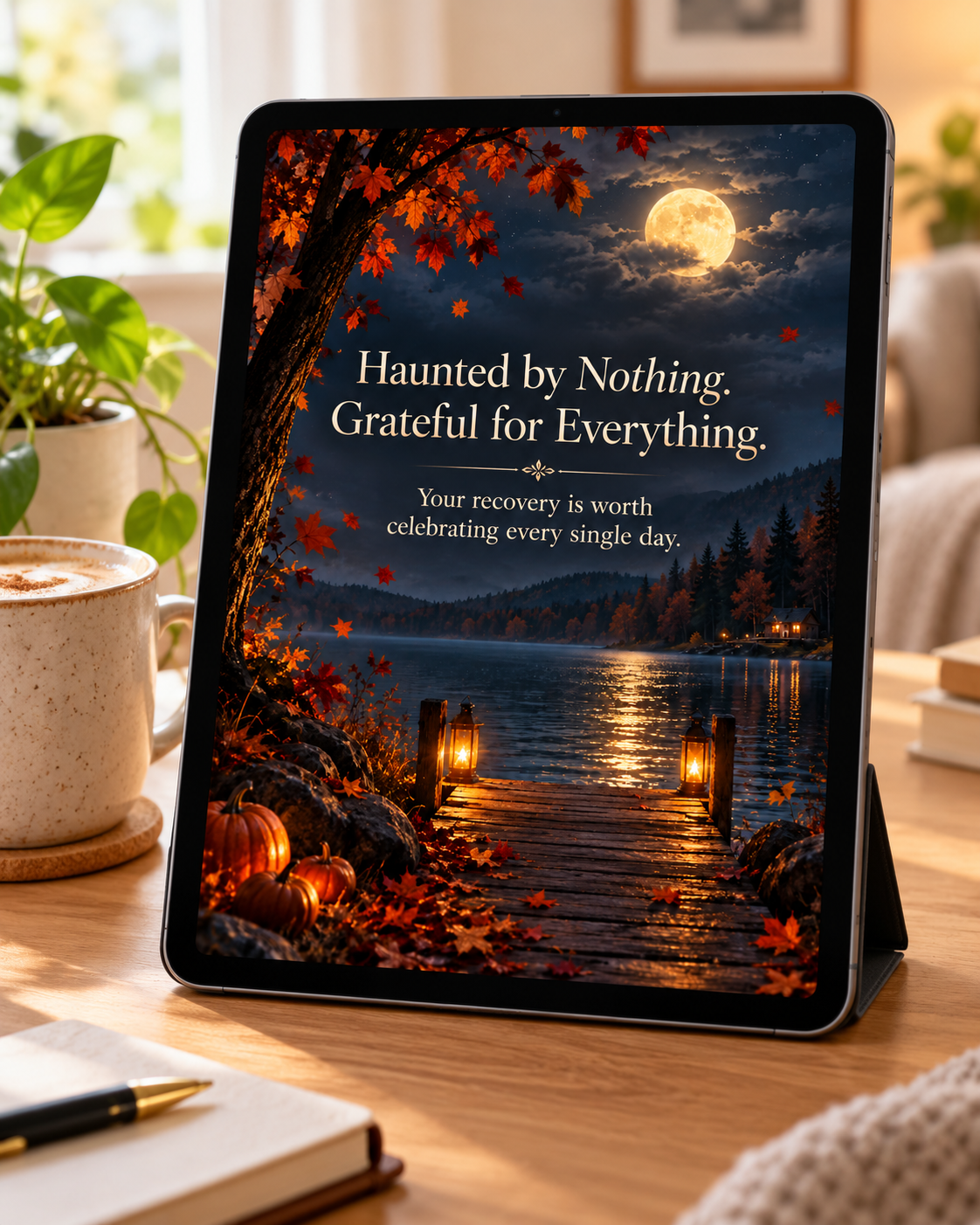 Haunted by Nothing, Grateful for Everything – Free Printable & Digital Recovery Card