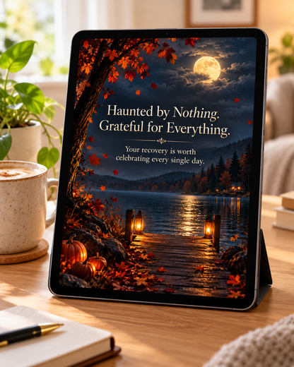 Haunted by Nothing, Grateful for Everything – Free Printable & Digital Recovery Card