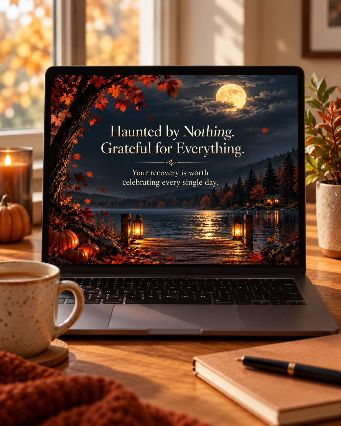 Haunted by Nothing, Grateful for Everything – Free Printable & Digital Recovery Card