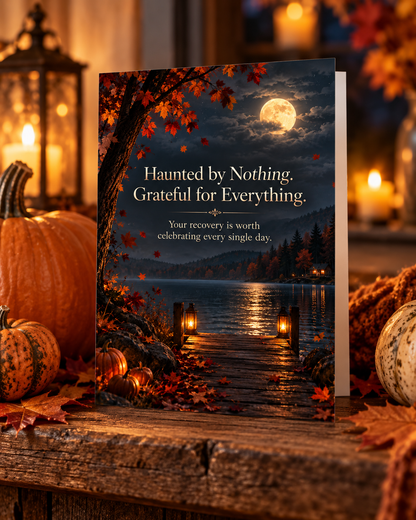 Haunted by Nothing, Grateful for Everything – Free Printable & Digital Recovery Card