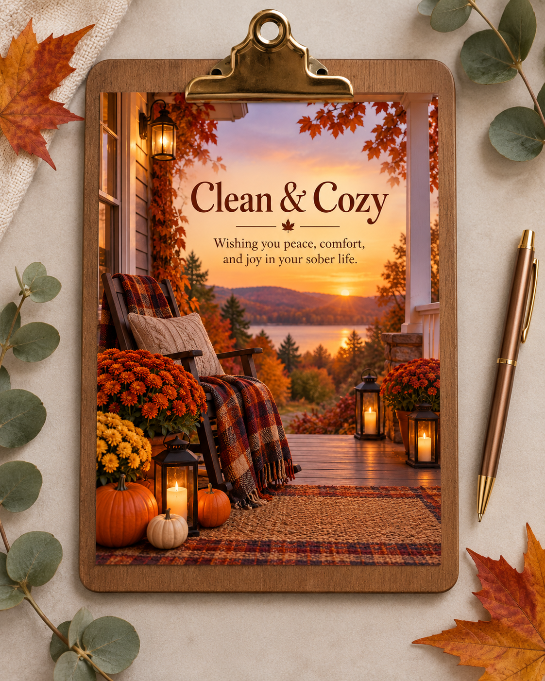Clean & Cozy (Autumn) – Free Printable & Digital Recovery Card