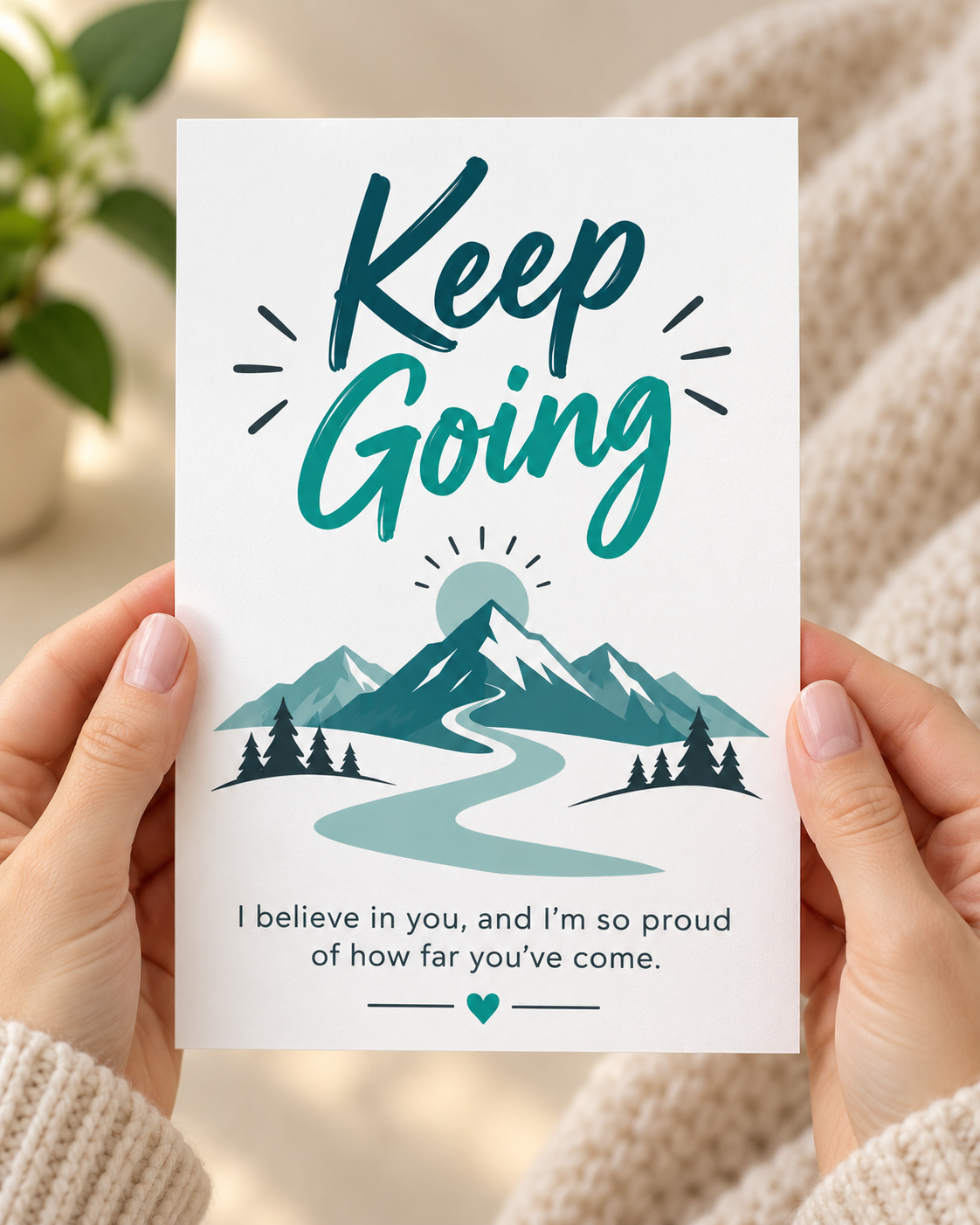 Keep Going – Free Printable & Digital Encouragement Card