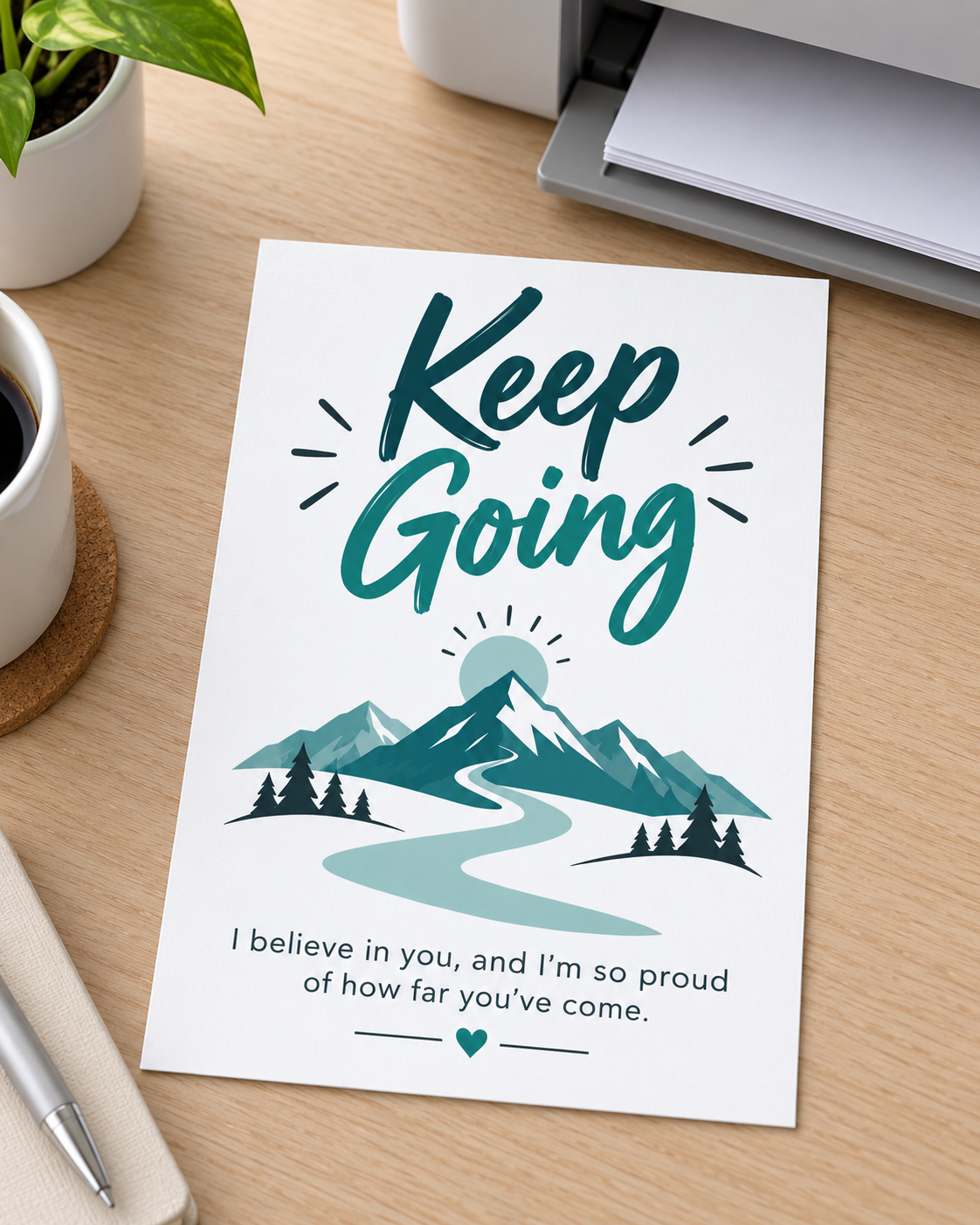 Keep Going – Free Printable & Digital Encouragement Card