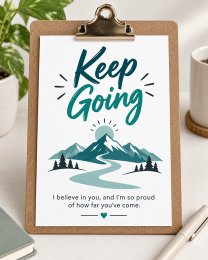 Keep Going – Free Printable & Digital Encouragement Card