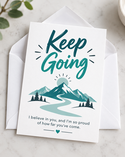Keep Going – Free Printable & Digital Encouragement Card