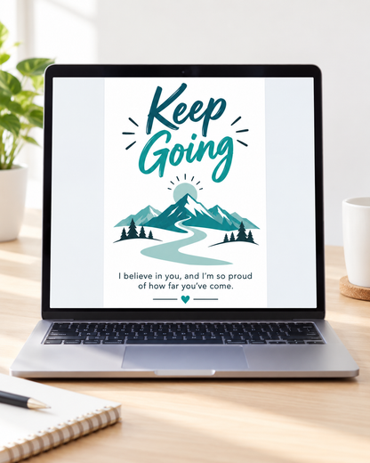 Keep Going – Free Printable & Digital Encouragement Card