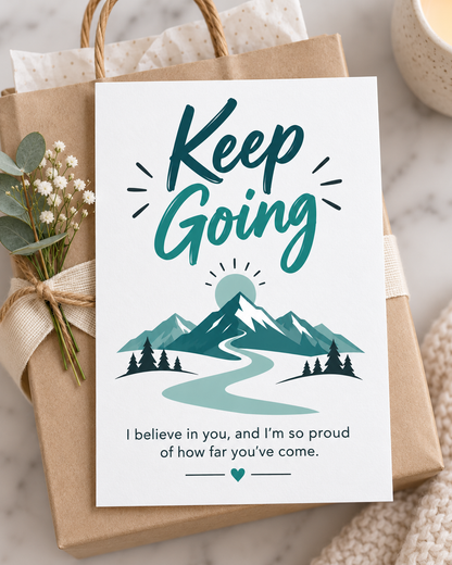 Keep Going – Free Printable & Digital Encouragement Card
