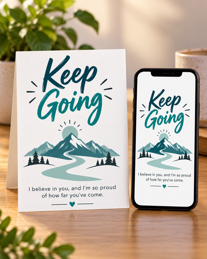 Keep Going – Free Printable & Digital Encouragement Card