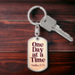 One Day at a Time Sobriety Keychain