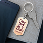 One Day at a Time Sobriety Keychain