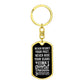 Custom Keychain with motivational message | Engrave personalized message on back