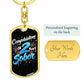 2 Years Sober Keychain - Engraved Sobriety Milestone Gift