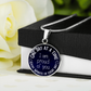 One Day at a Time Necklace - Inspirational Recovery Pendant with Custom Engraving
