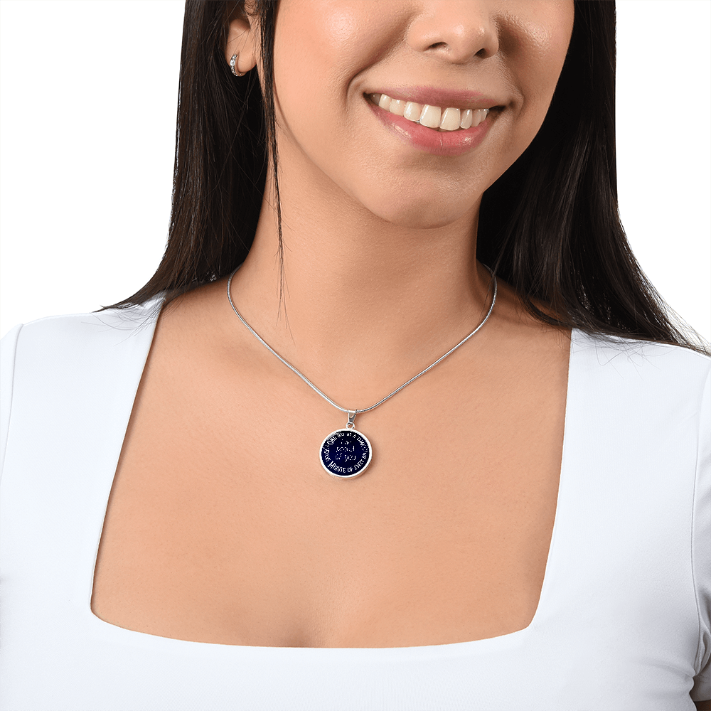 One Day at a Time Necklace - Inspirational Recovery Pendant with Custom Engraving