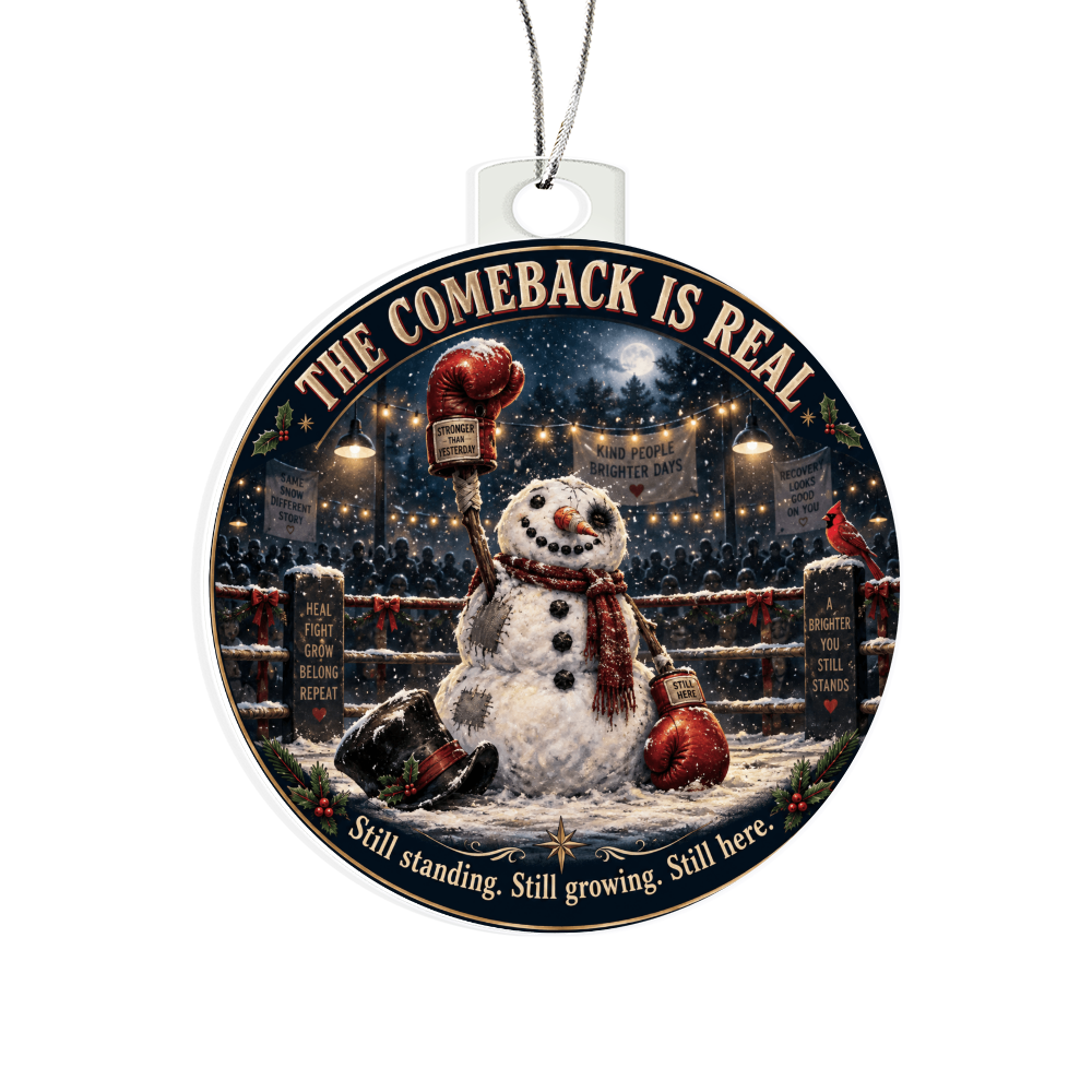 The Comeback Is Real Personalized Recovery Ornament – Custom Clean & Sober Milestone Keepsake