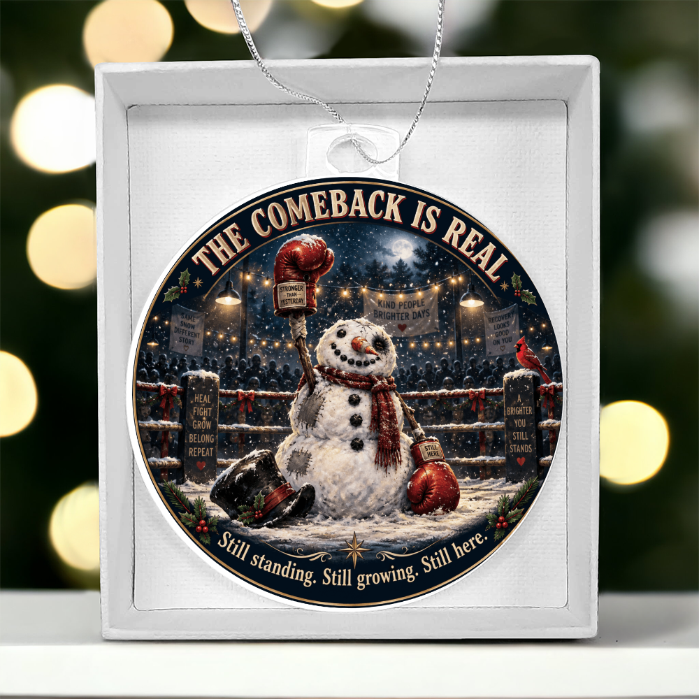 The Comeback Is Real Personalized Recovery Ornament – Custom Clean & Sober Milestone Keepsake