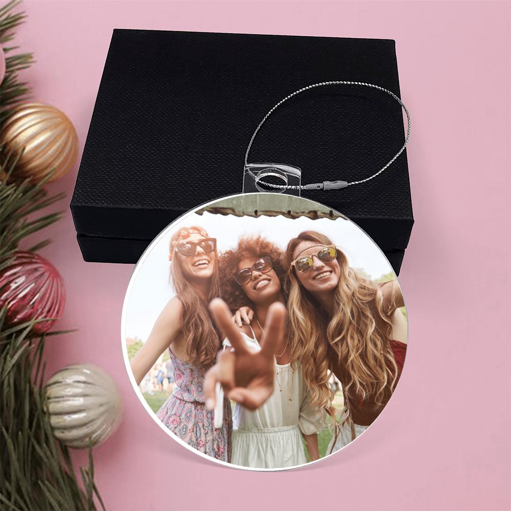 Personalized Recovery Milestone Ornament – Double-Sided Sobriety Keepsake with Photo