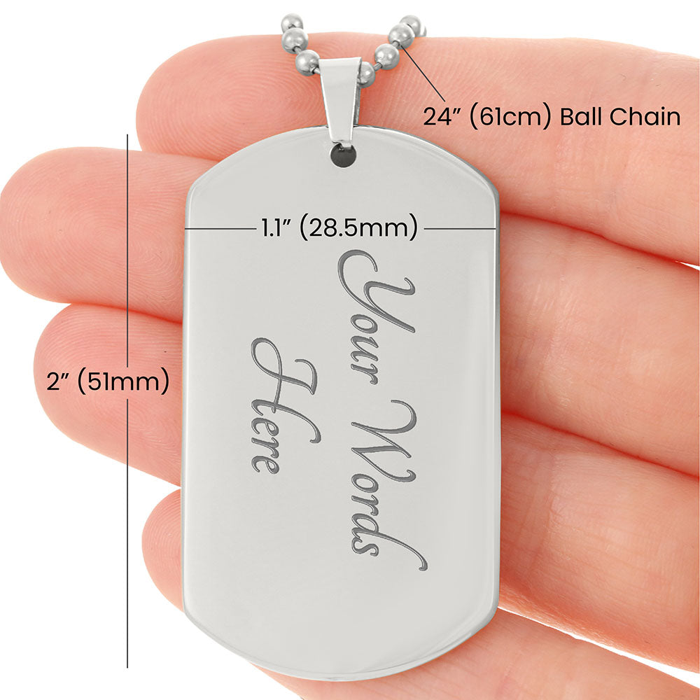 One Day At A Time Dog Tag Necklace