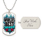 World's Best Sponsor Dog Tag Necklace ~ Sobriety Gift For Sponsor