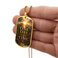 One Day At A Time Dog Tag Necklace