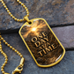 One Day At A Time Dog Tag Necklace