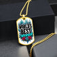 World's Best Sponsor Dog Tag Necklace ~ Sobriety Gift For Sponsor