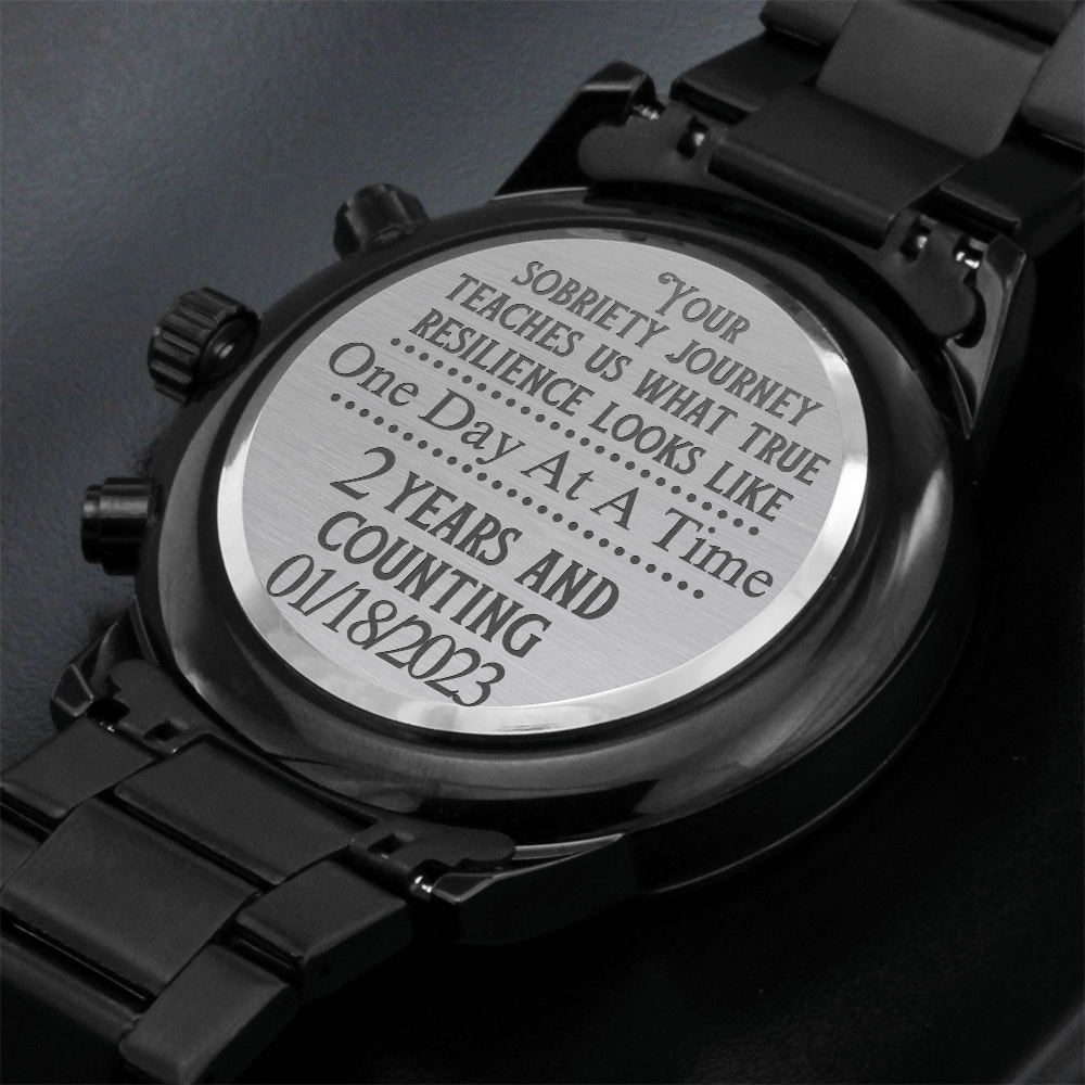 Personalized Sobriety Milestone Chronograph Watch