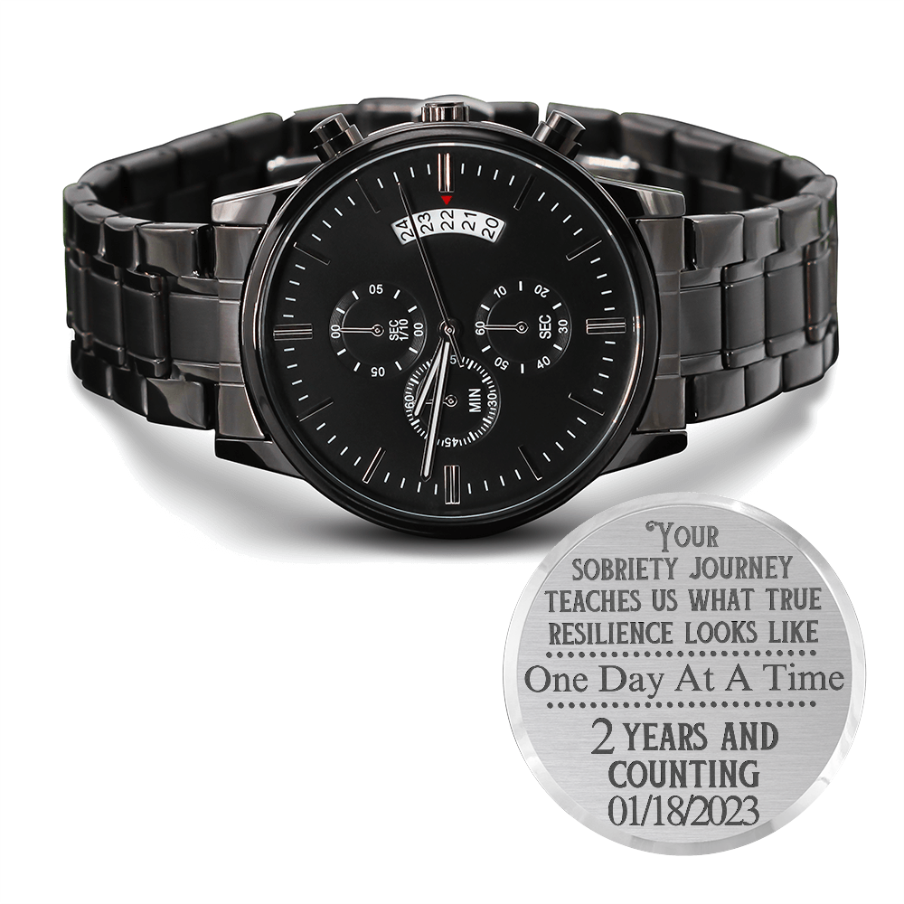 Personalized Sobriety Milestone Chronograph Watch