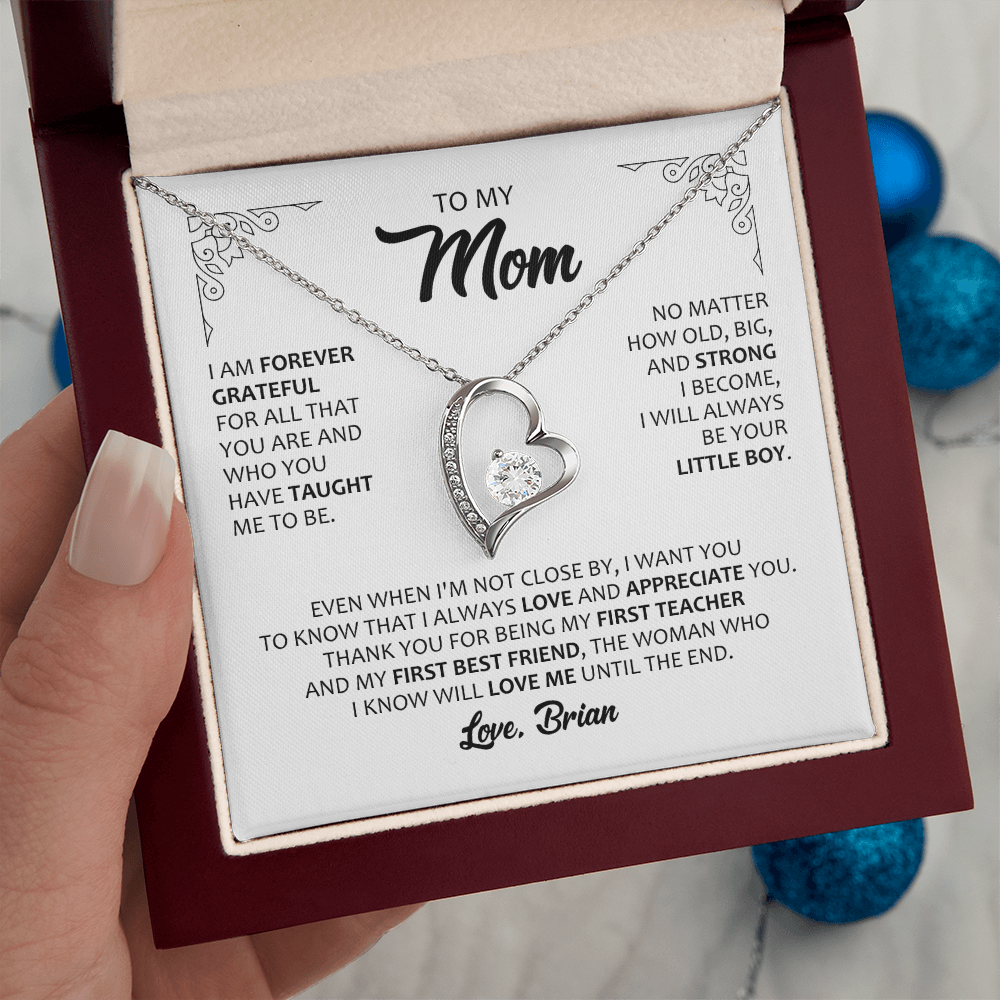 To My Mom – Forever Love Heart Necklace from Son