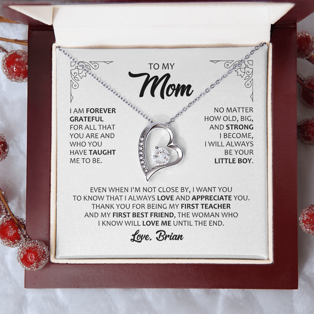 To My Mom – Forever Love Heart Necklace from Son