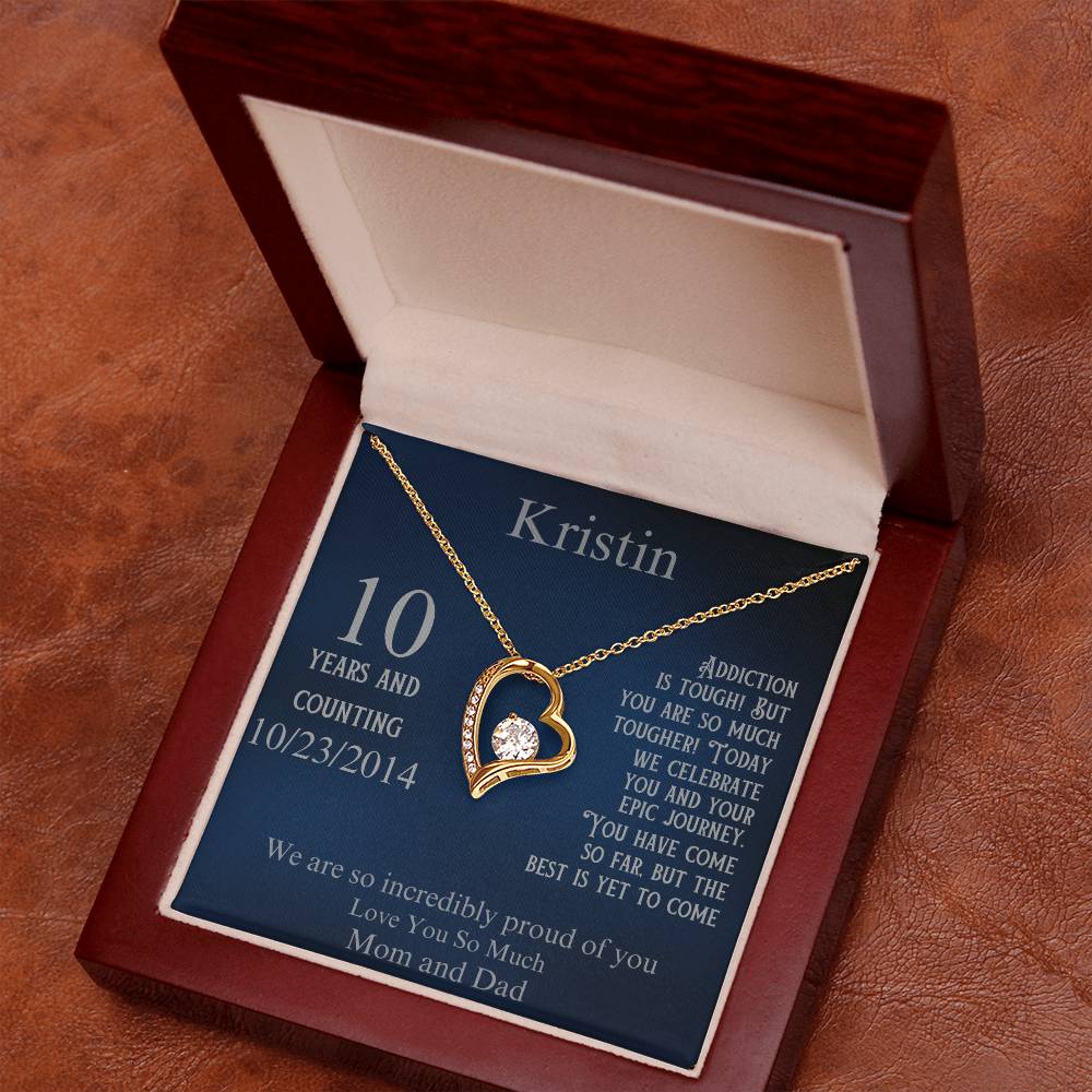 Sobriety Gift For Daughter ~ Customized 10 Years Sober for her
