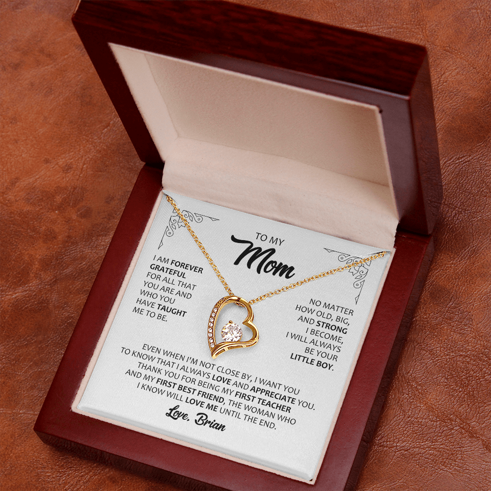 To My Mom – Forever Love Heart Necklace from Son