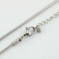 Silver snake-chain replacement clasp attachment with small round bead end links