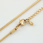 Gold snake-chain replacement clasp attachment with small round bead end links
