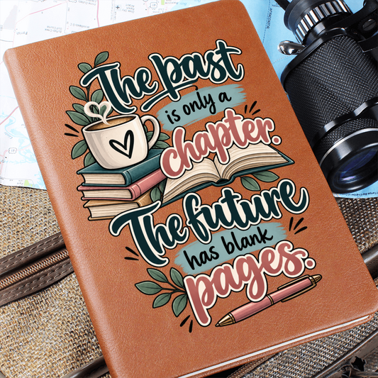Orange recovery journal cover with motivational book graphic in teal, white, and pink text