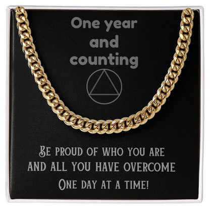 Gold-tone chain necklace with chunky curb links