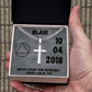Sobriety Birthday Card with Engraved cross necklace