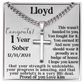 Engraved Cross Necklace — Sobriety Milestone Gift