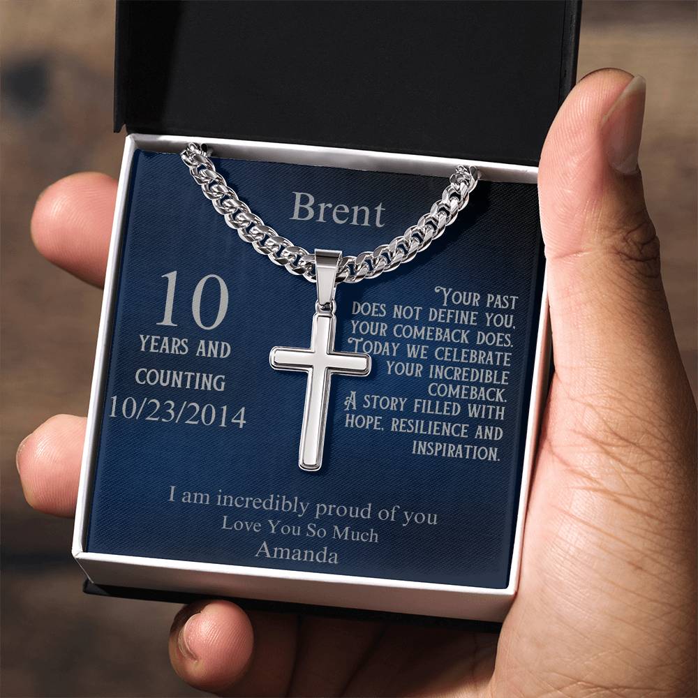 Personalized Sobriety Milestone Necklace – Celebrate Their Strength