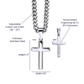 Engraved Cross Necklace — Sobriety Milestone Gift