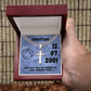 Custom Sober Birthday Card with Engraved cross necklace