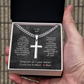 One Year Sobriety Gift For My Son ~ personalized cross necklace