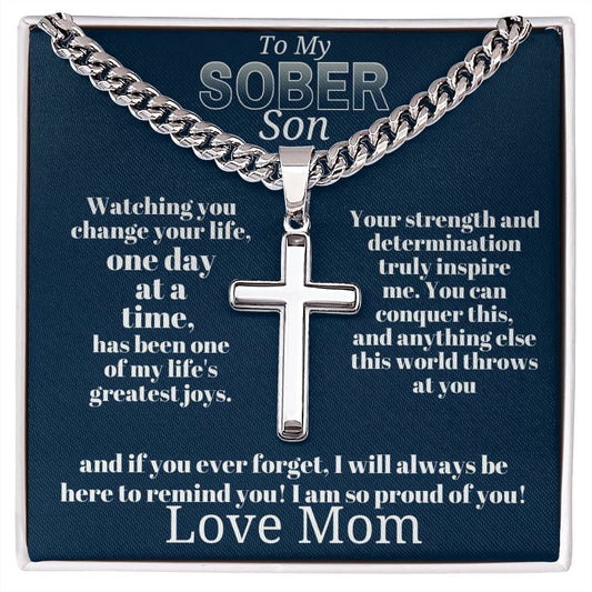 Celebrate Recovery with a Faithful Cross Necklace for Your Son