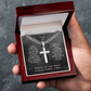 One Year Sobriety Gift For My Son ~ personalized cross necklace