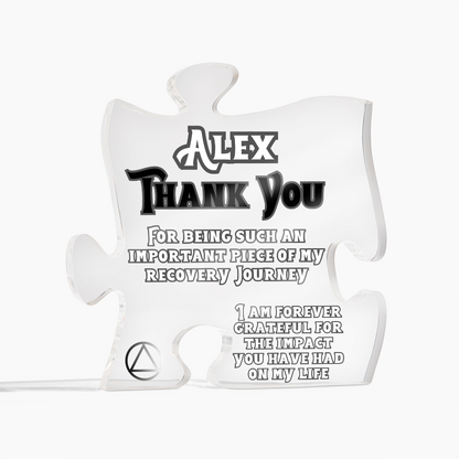 Thank You Gift for  Your Support - Personalized Puzzle Plaque