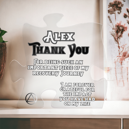 Thank You Gift for  Your Support - Personalized Puzzle Plaque
