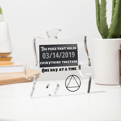 One Day at a Time - AA Symbol Puzzle Piece