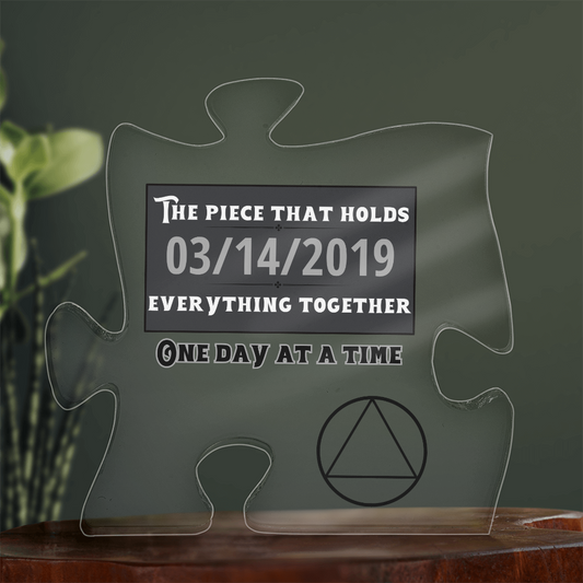 One Day at a Time - AA Symbol Puzzle Piece